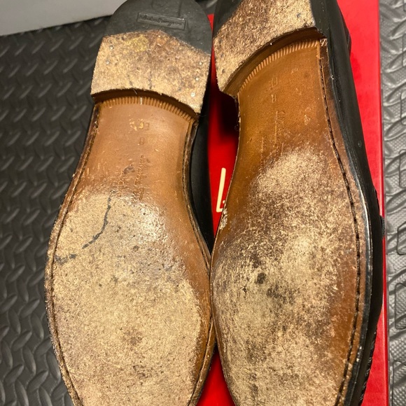 Salvatore Ferragamo Loafer Leather Black shoes size 8 EE mens main image 6